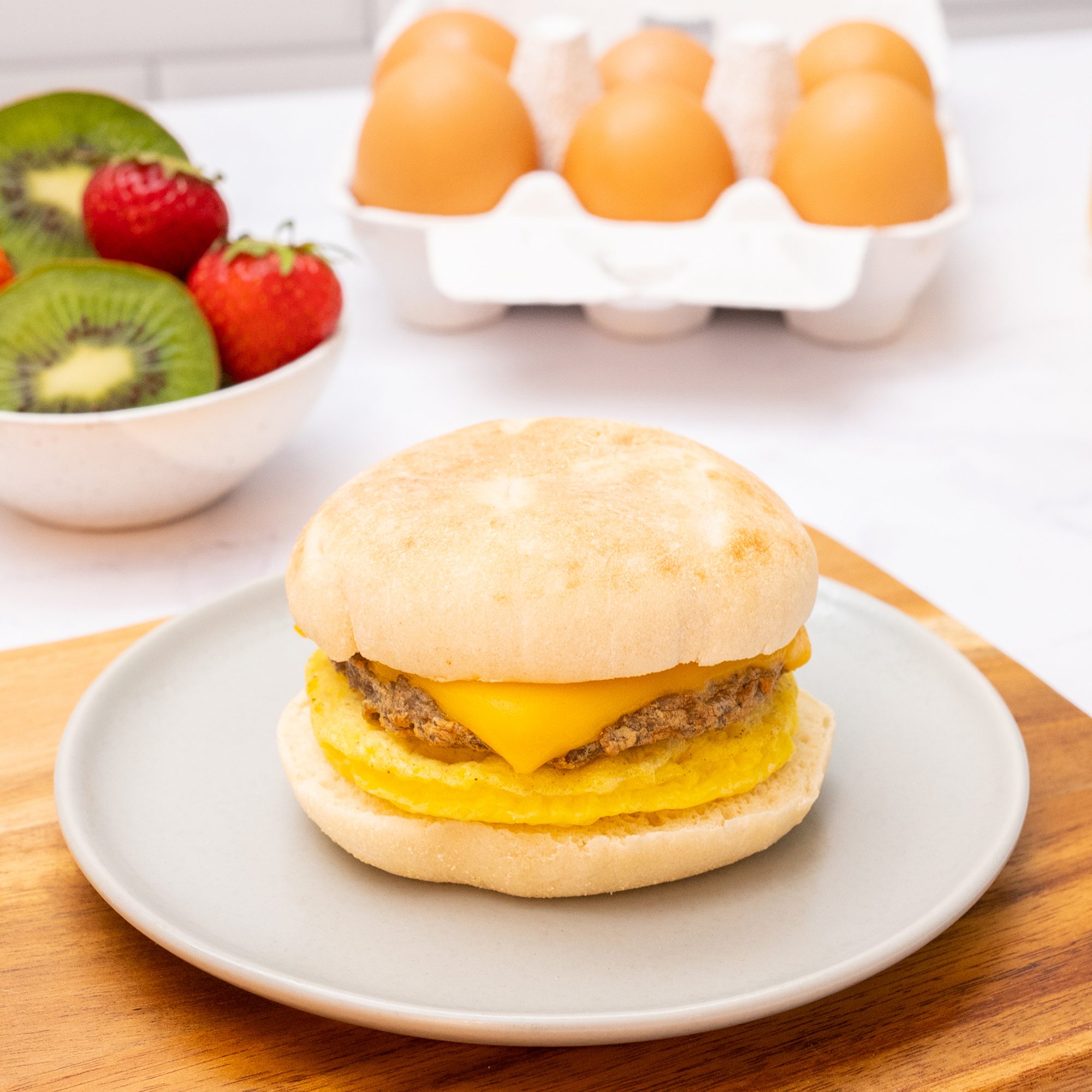 Turkey Sausage Breakfast Sandwich