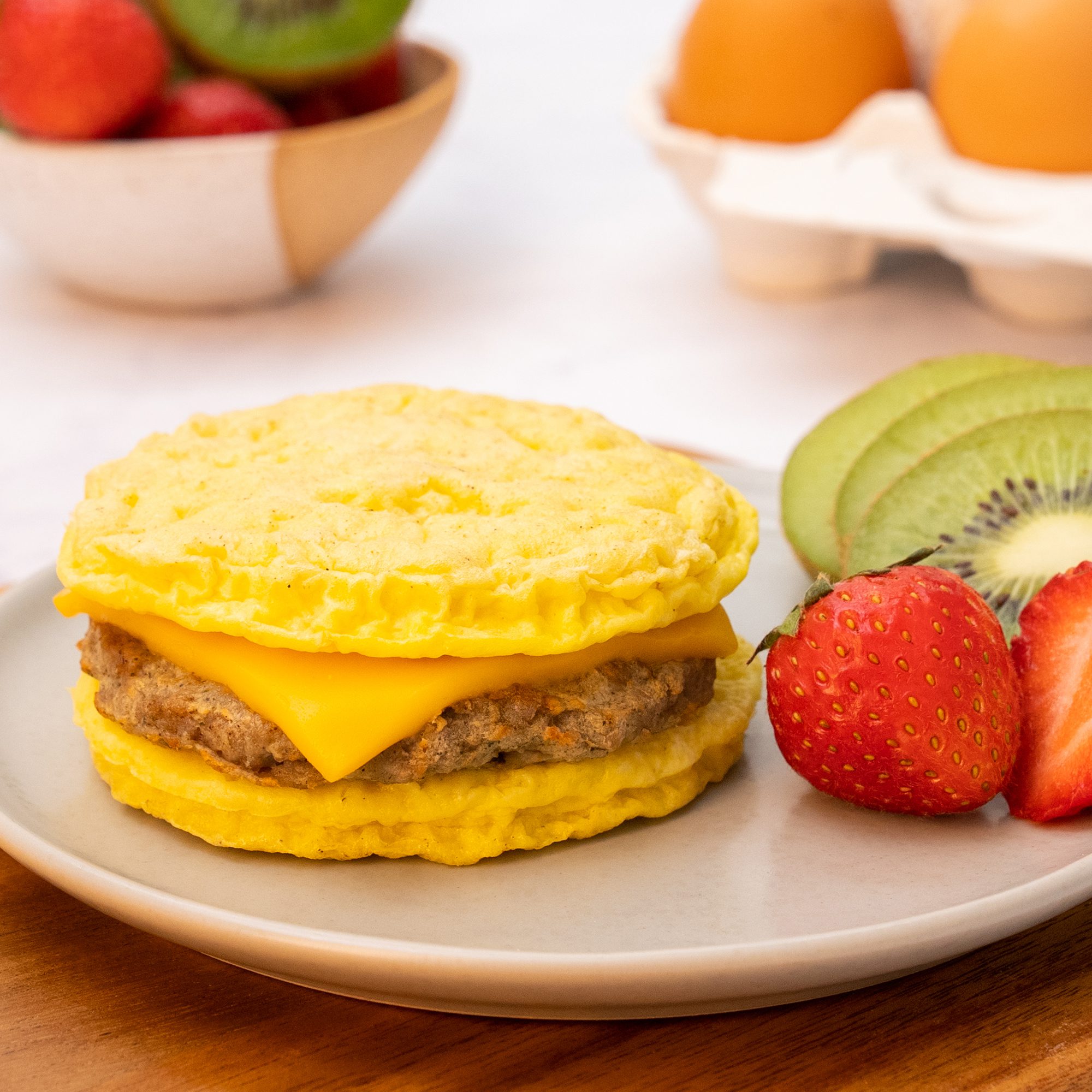 Realgood Breakfast Sandwiches, Sausage, Egg & Cheddar Cheese 4 ct