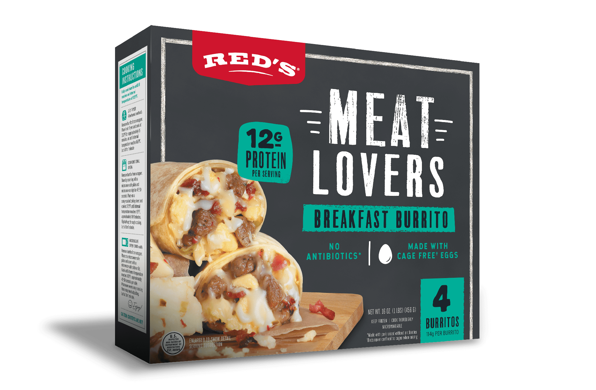 Meat Lovers Breakfast Burrito 4 Pack Red #39 s All Natural