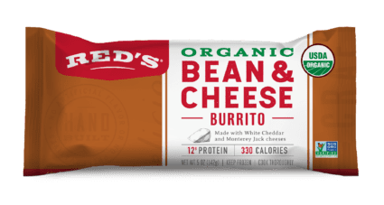 Organic Bean & Cheese Burrito Front
