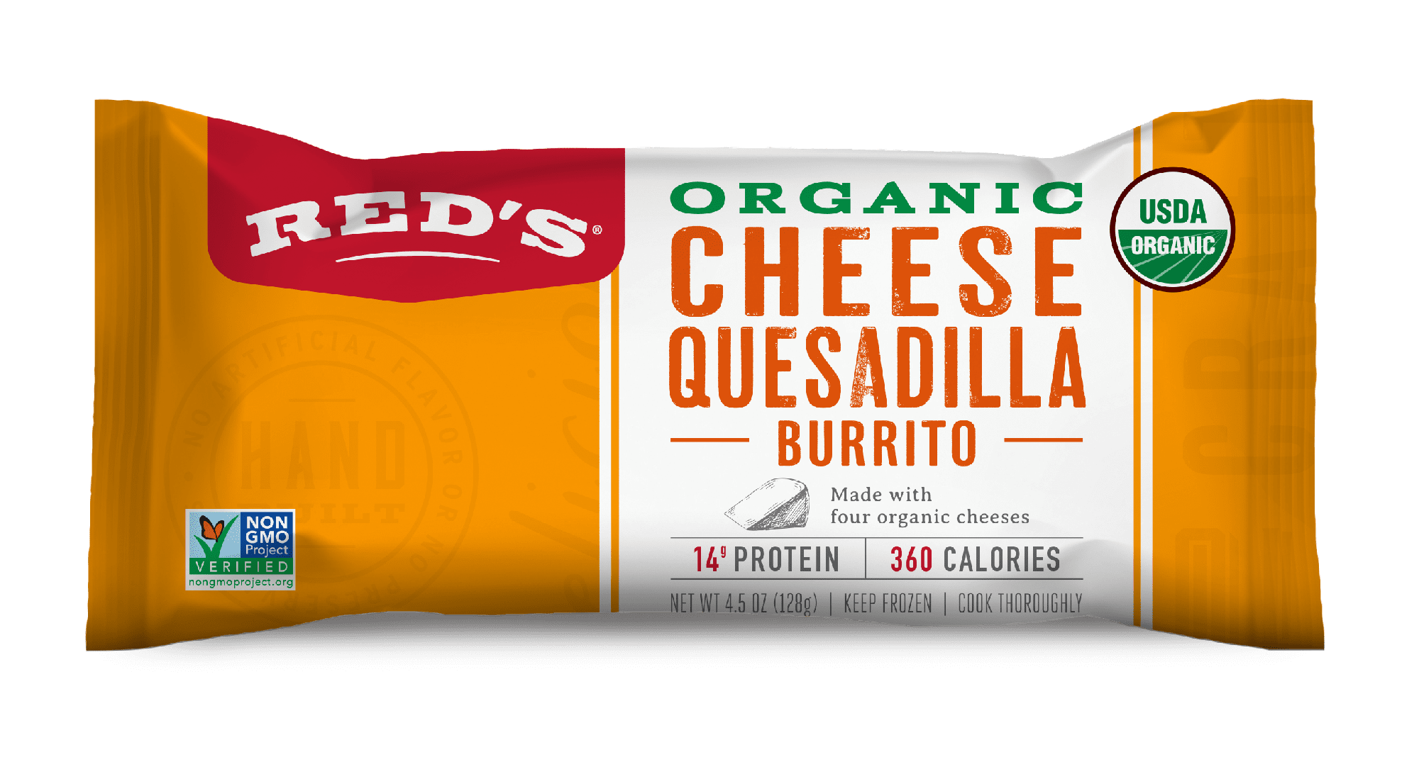 Organic Cheese Quesadilla Burrito Red's All Natural