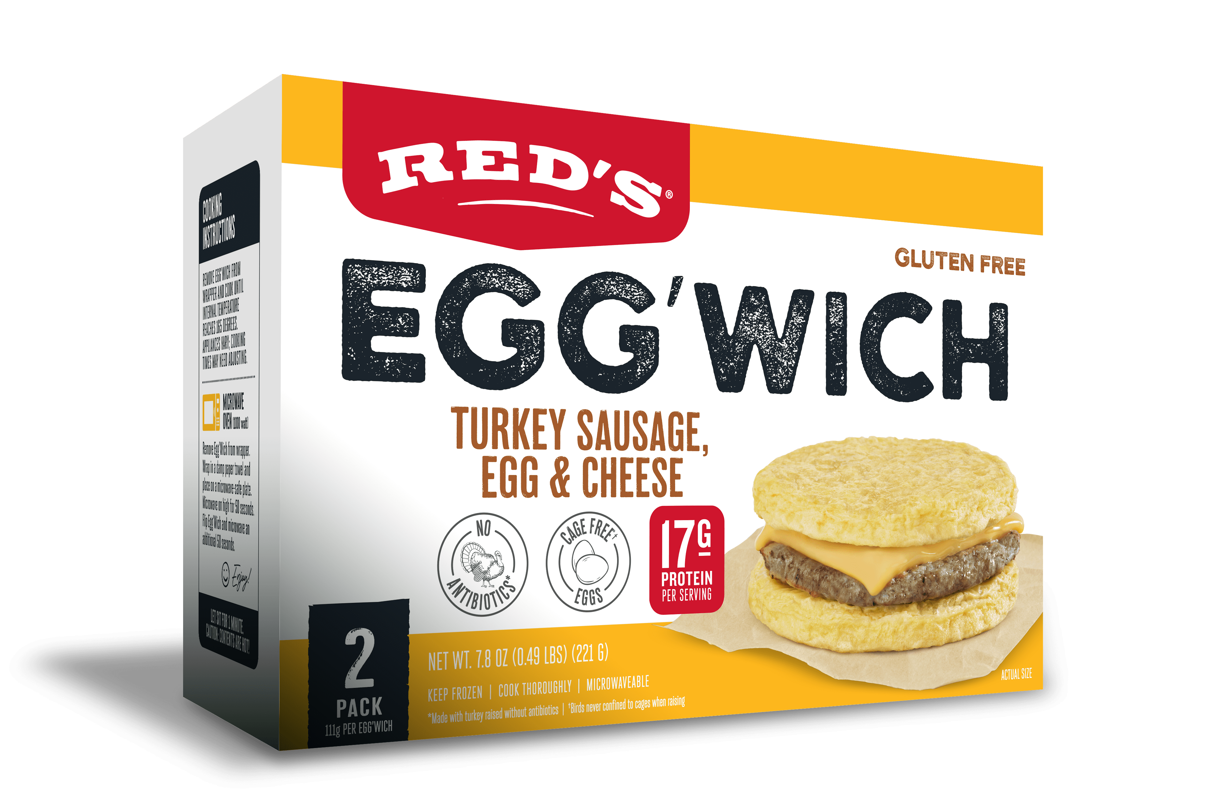 Turkey Sausage Egg'Wich 2Pack Red's All Natural